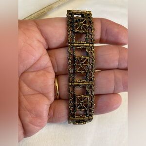 Pentti Sarpaneva Finland Vintage Bronze Open Design Bracelet Safety Chain